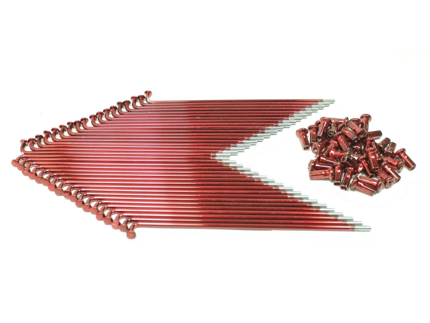 Speichensatz mit Nippel 36 x 143,5mm M3,5  beschichtet rot