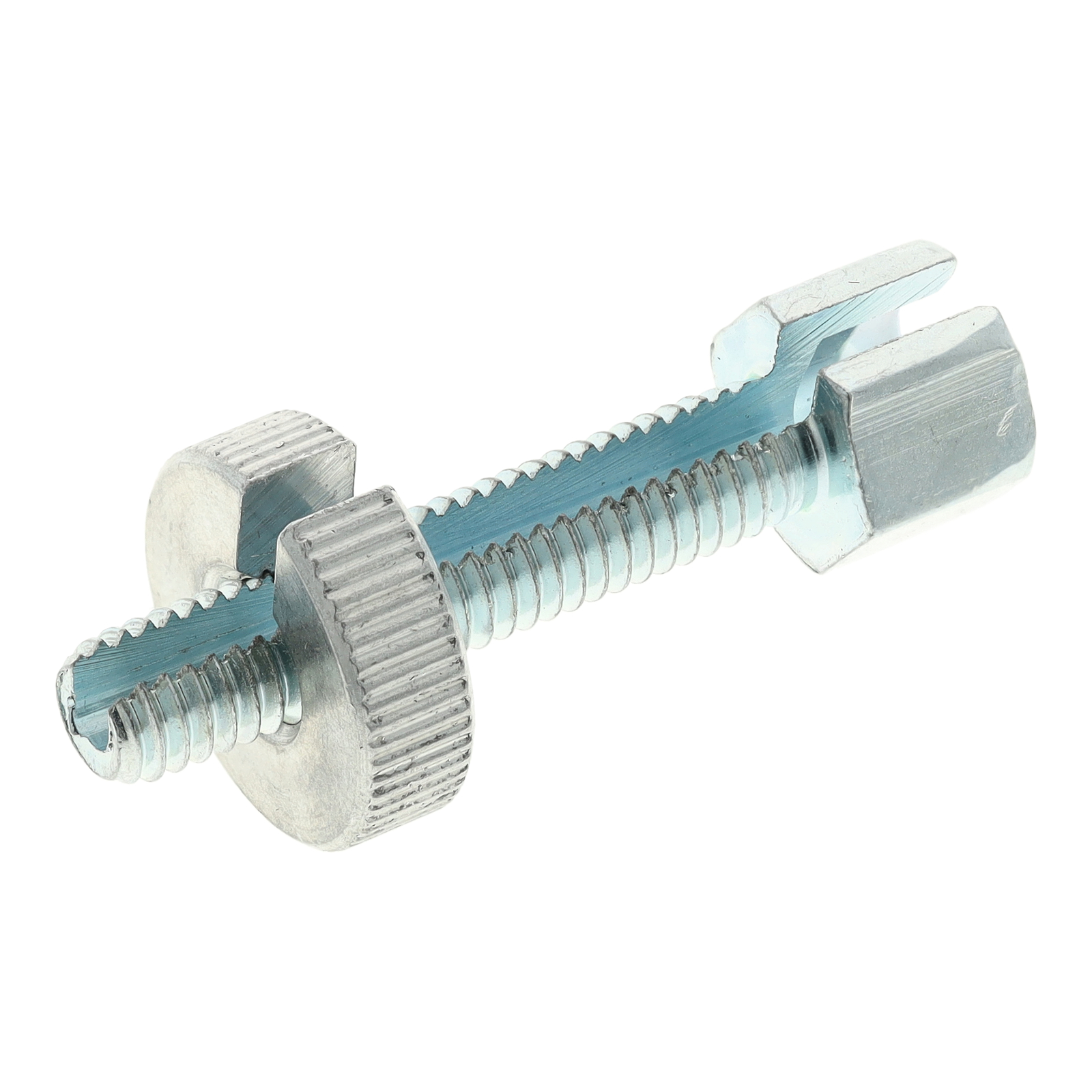 Stellschraube lang mit Rändelmutter - M6x30 - geschlitzt - f. Lenkerarmaturen