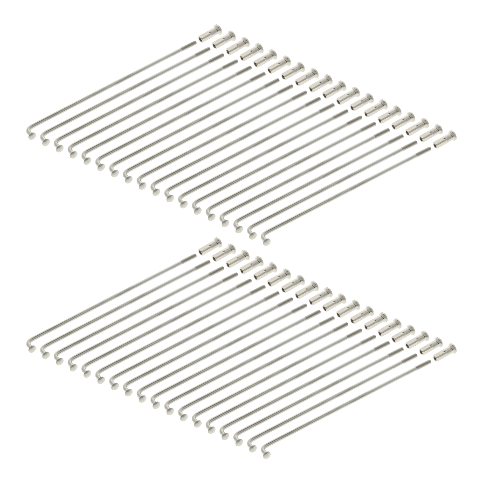 Edelstahlspeichensatz m. Nippel +3 mm, je 36x - M3,5-143,5 mm - für 16 Zoll-Felgen