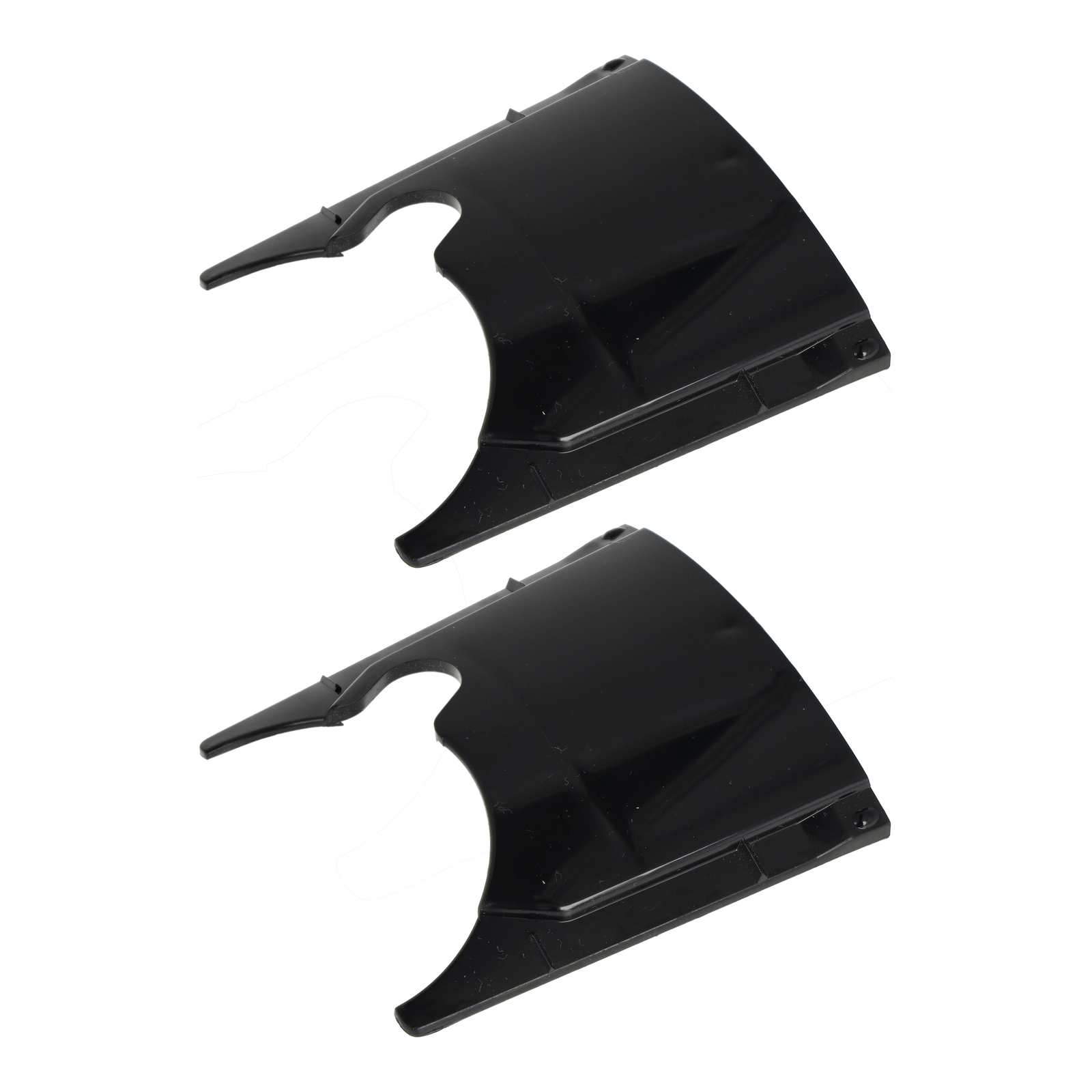 Pair hole covers - black - with cut out for middle part of housing - such as S51, S53, S83