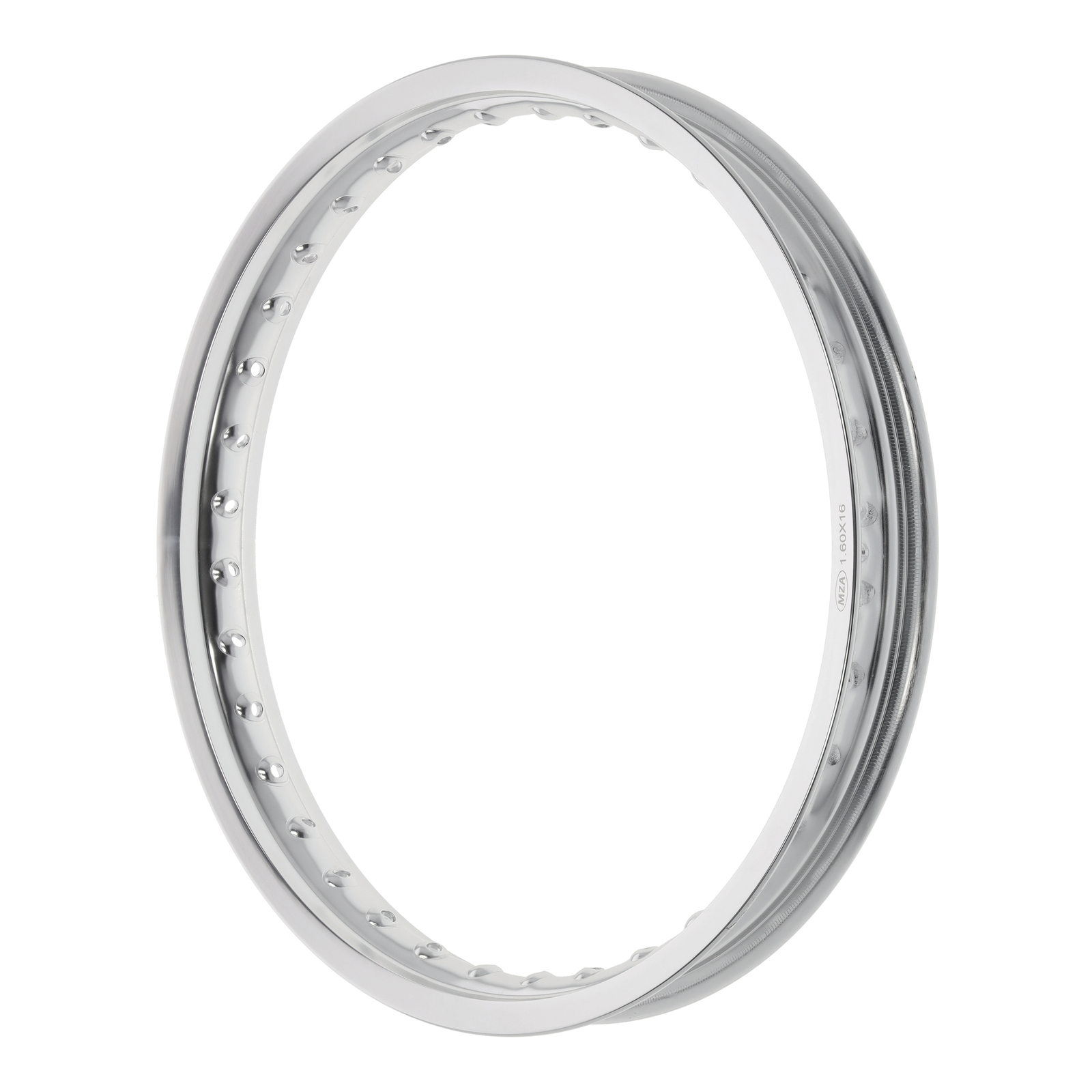 Alufelge 1,60x16 - 36 Loch - silber eloxiert und poliert