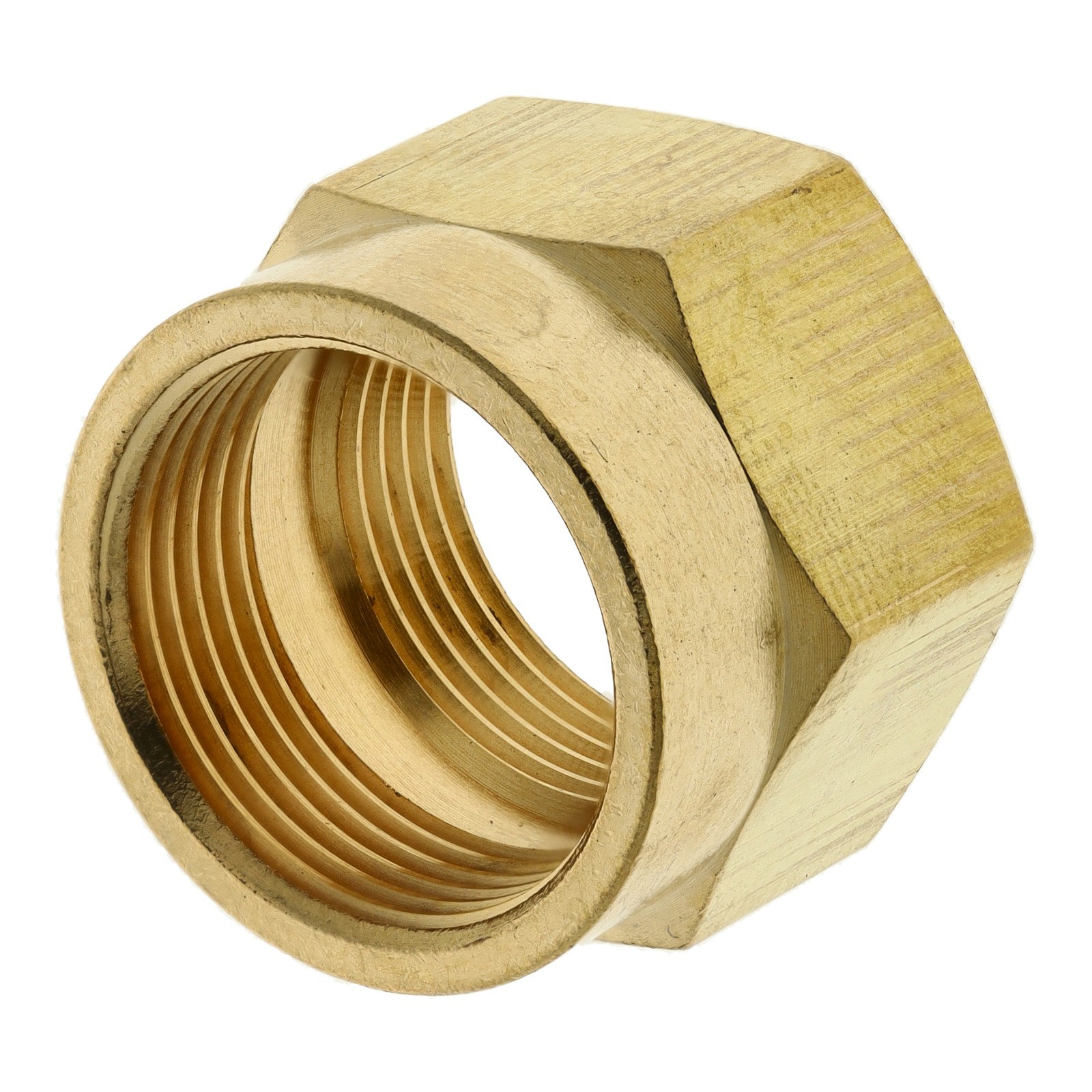 Überwurfmutter - Anschlußmutter  M16x1  - Messing  - DIN 73376  - alte Form - f. Kraftstoffhahn (Rechts- u. Linksgewinde) MZ + SIMSON