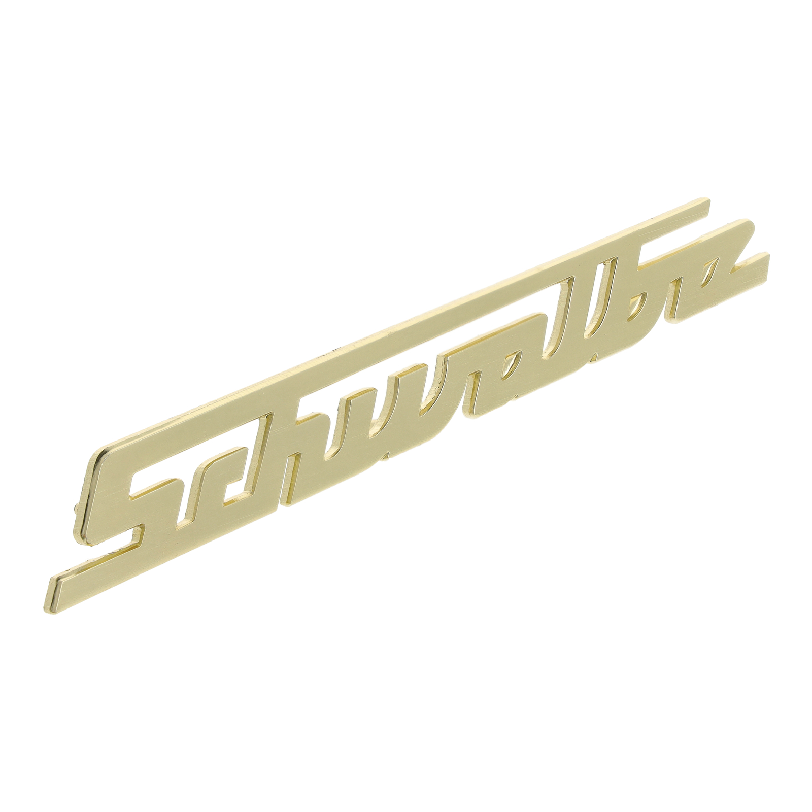 Lettering "Schwalbe" Aluminium, gold, straight (not bent)  -  for knee protection sheet / front part