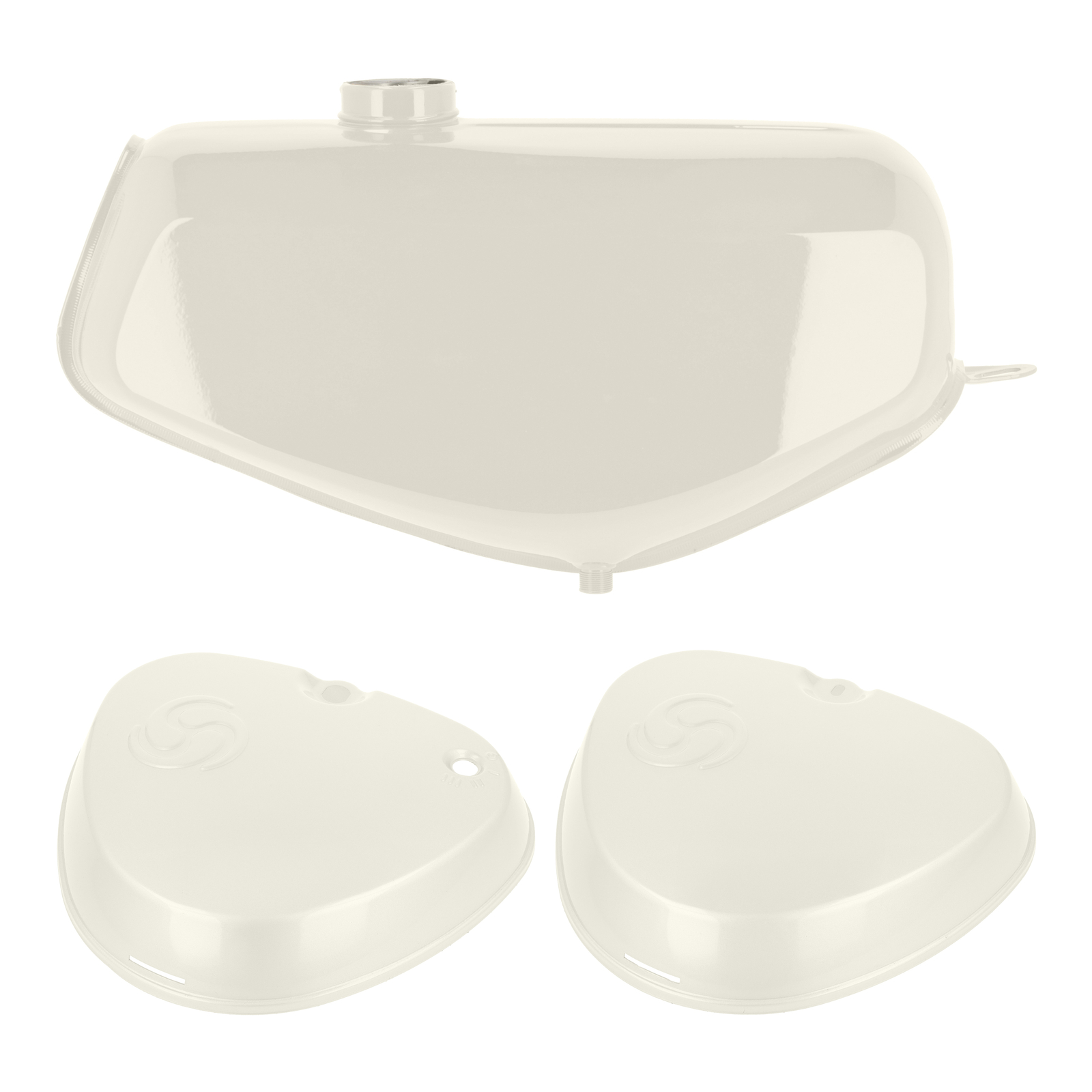 SET Depósito de combustible + tapas laterales cuadradas - alabastro blanca - S51, S70