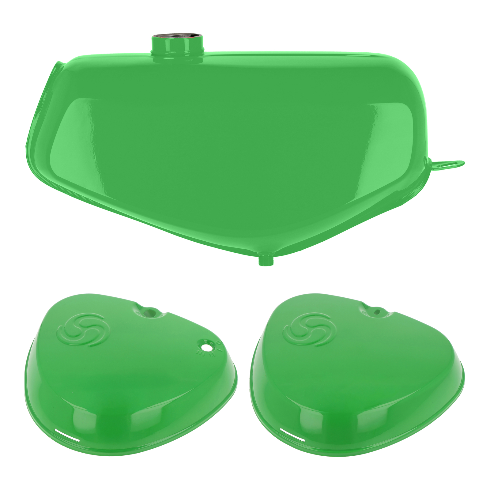 SET Depósito de combustible + tapas laterales cuadradas - jugo verde - S51, S70