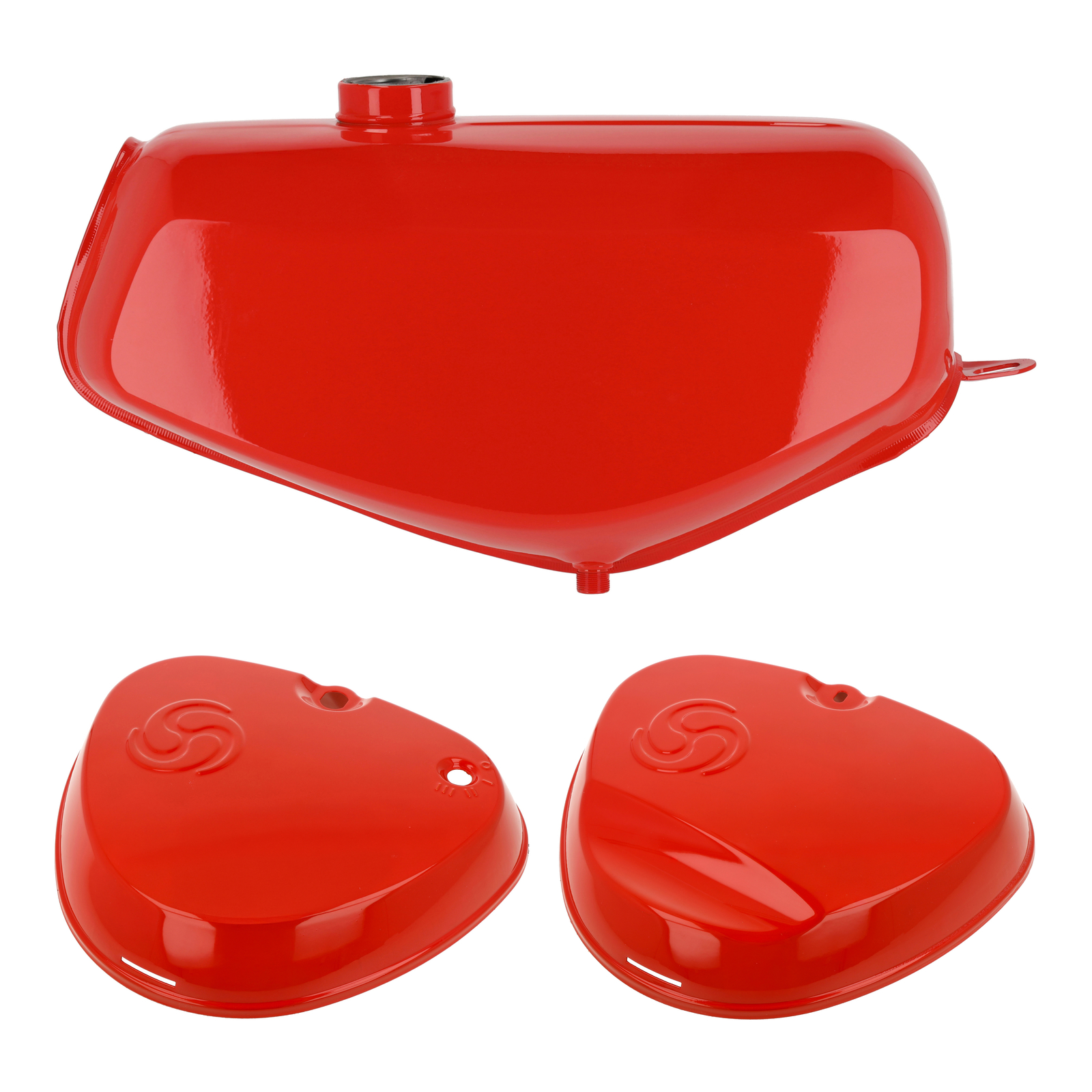 SET Depósito de combustible + tapas laterales cuadradas - rojo fuego - Enduro S51E, S70E