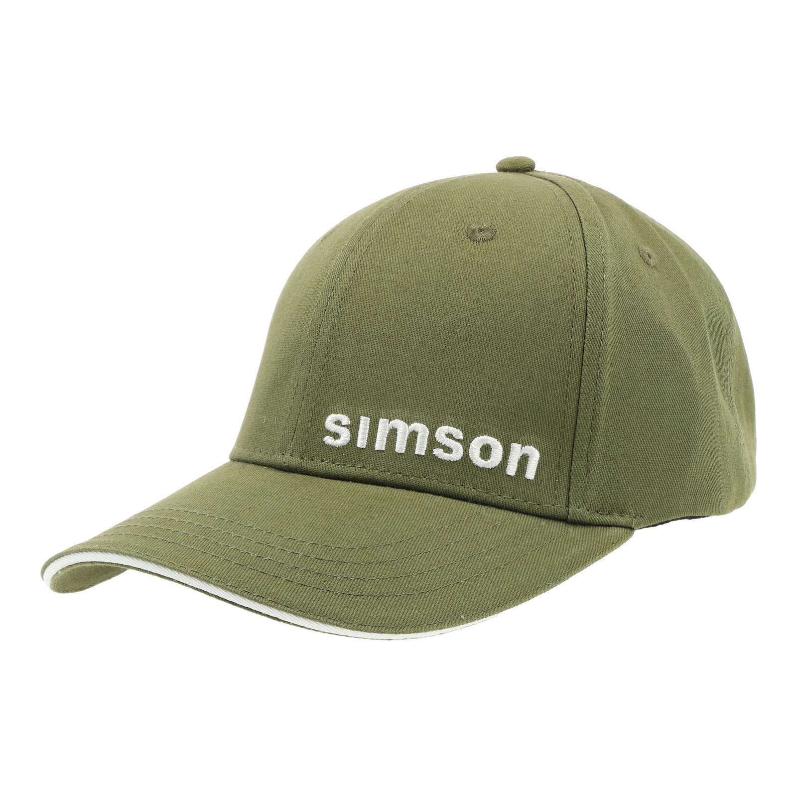 Basecap curved, Farbe: olivgrün - Motiv: ""SIMSON""