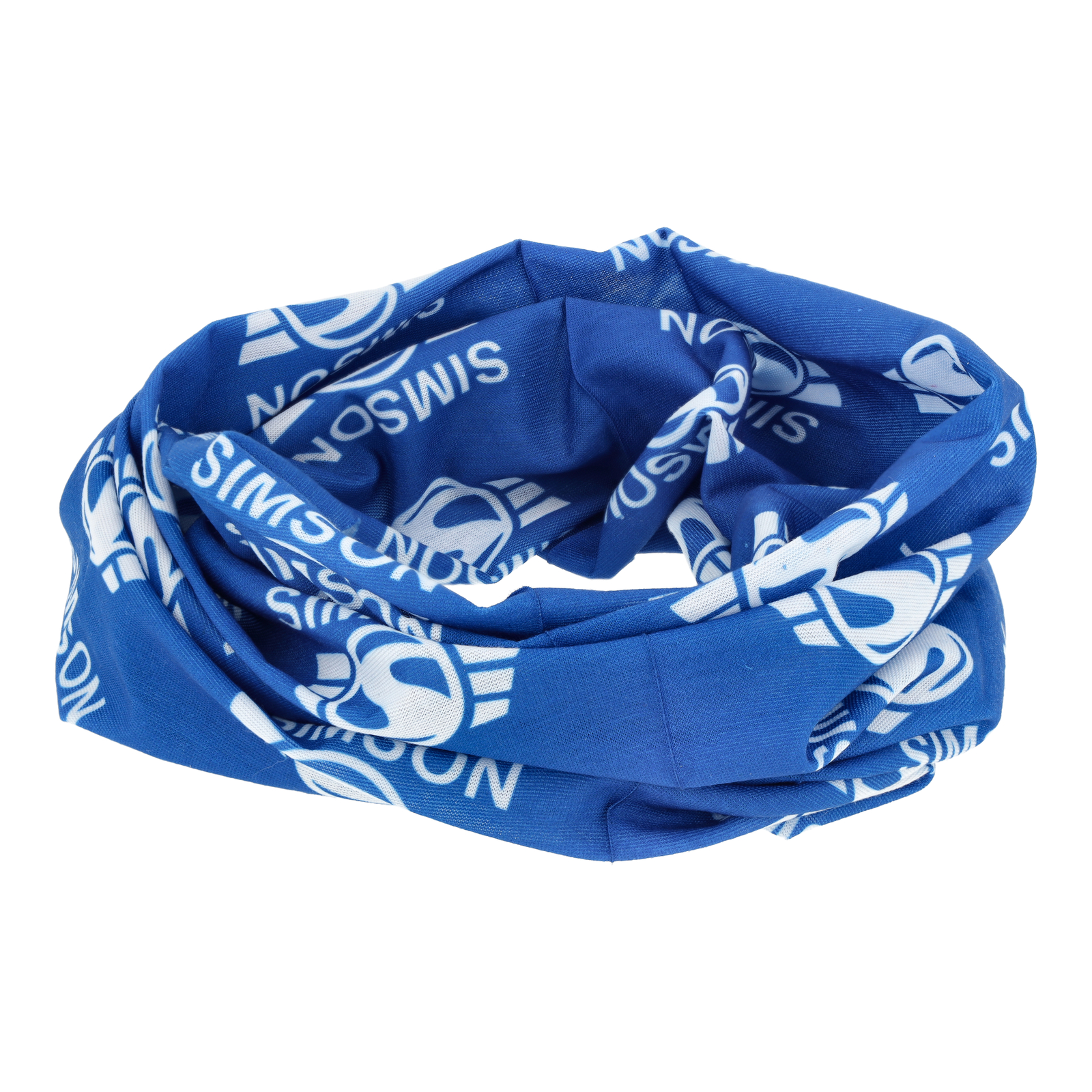 Schlauchtuch mit SIMSON-Markenlogos - weiß/blau