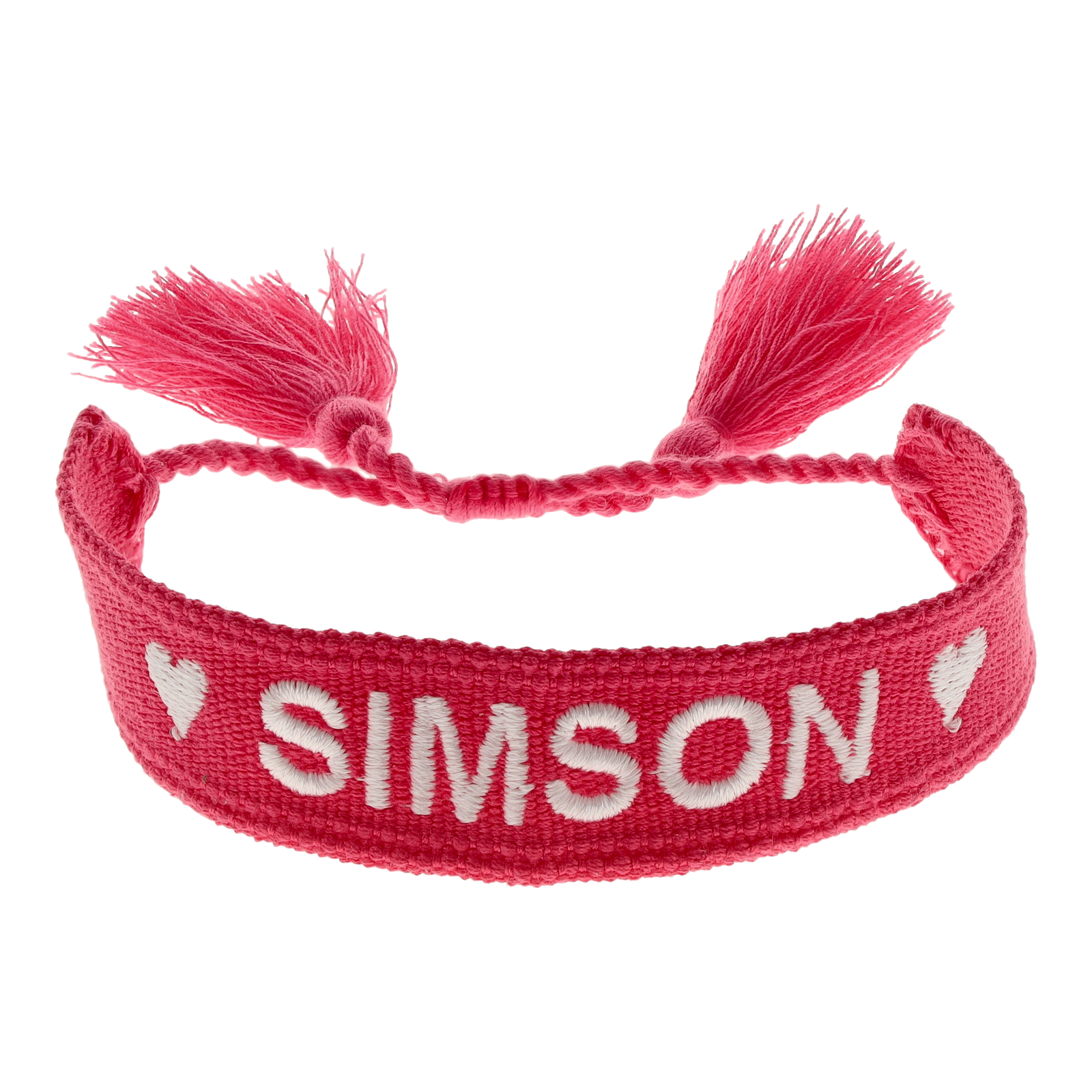 Cinta del festival "Amo a SIMSON", color rosa, motivo: Amo a SIMSON